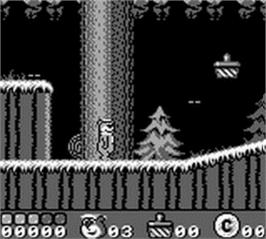 In game image of Yogi Bear In Yogi Bear's Goldrush on the Nintendo Game Boy.