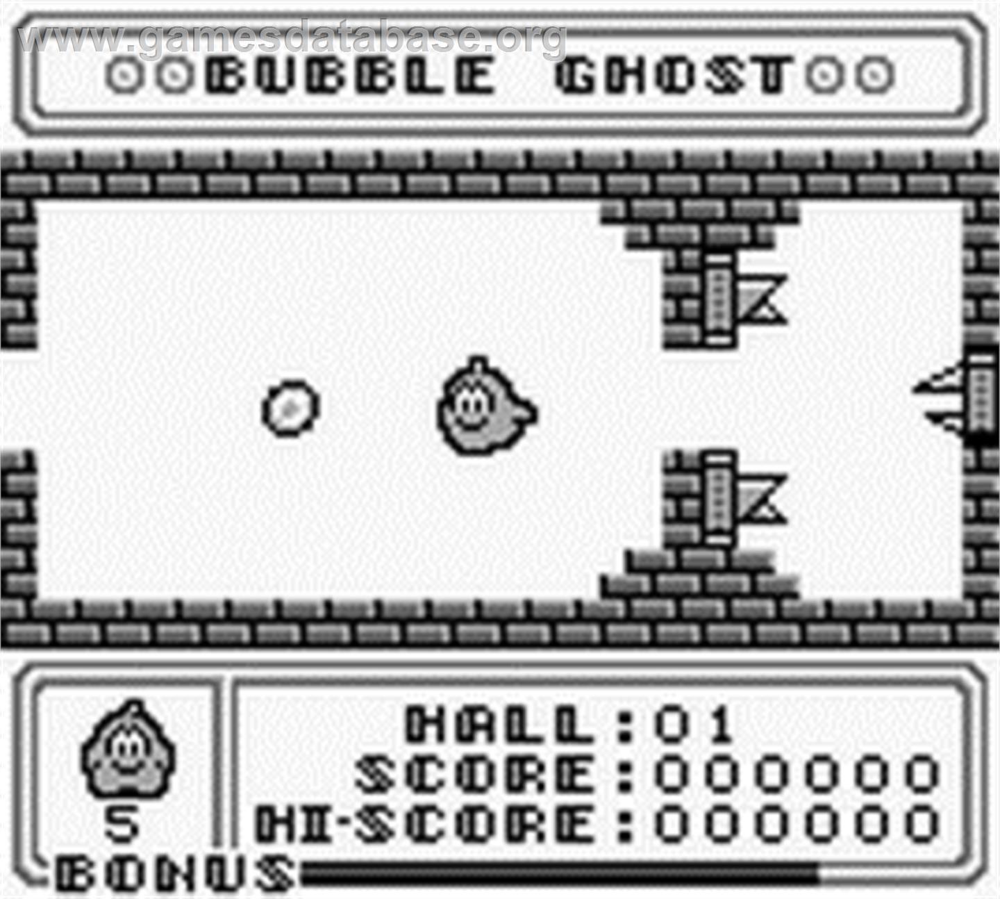 Bubble Ghost - Nintendo Game Boy - Artwork - In Game