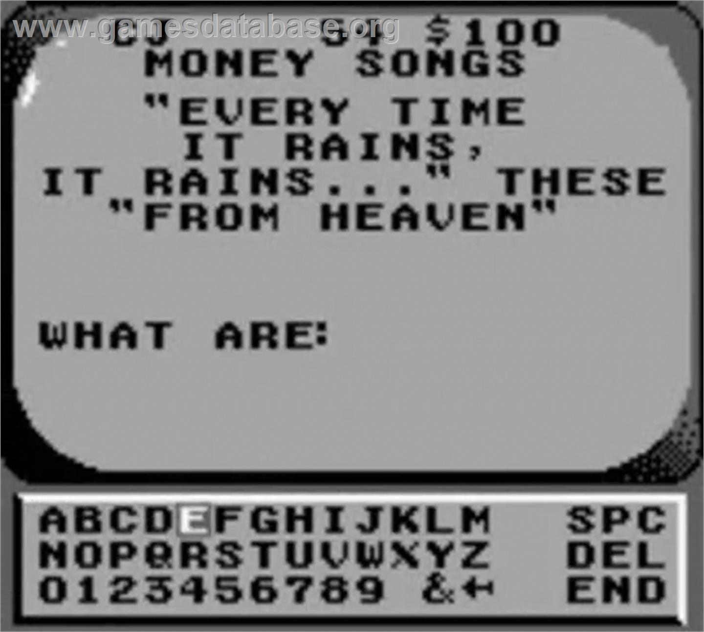 Jeopardy! - Nintendo Game Boy - Artwork - In Game