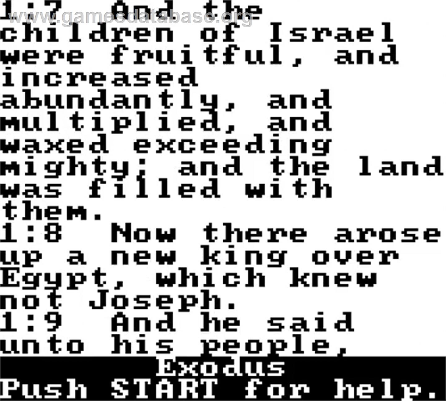 King James Bible For Use On Game Boy - Nintendo Game Boy - Artwork - In Game