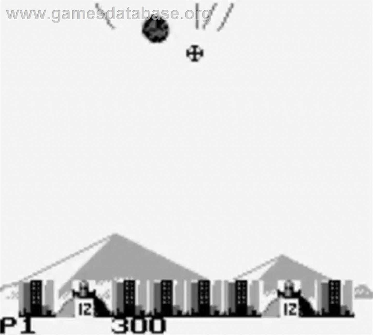 Missile Command - Nintendo Game Boy - Artwork - In Game