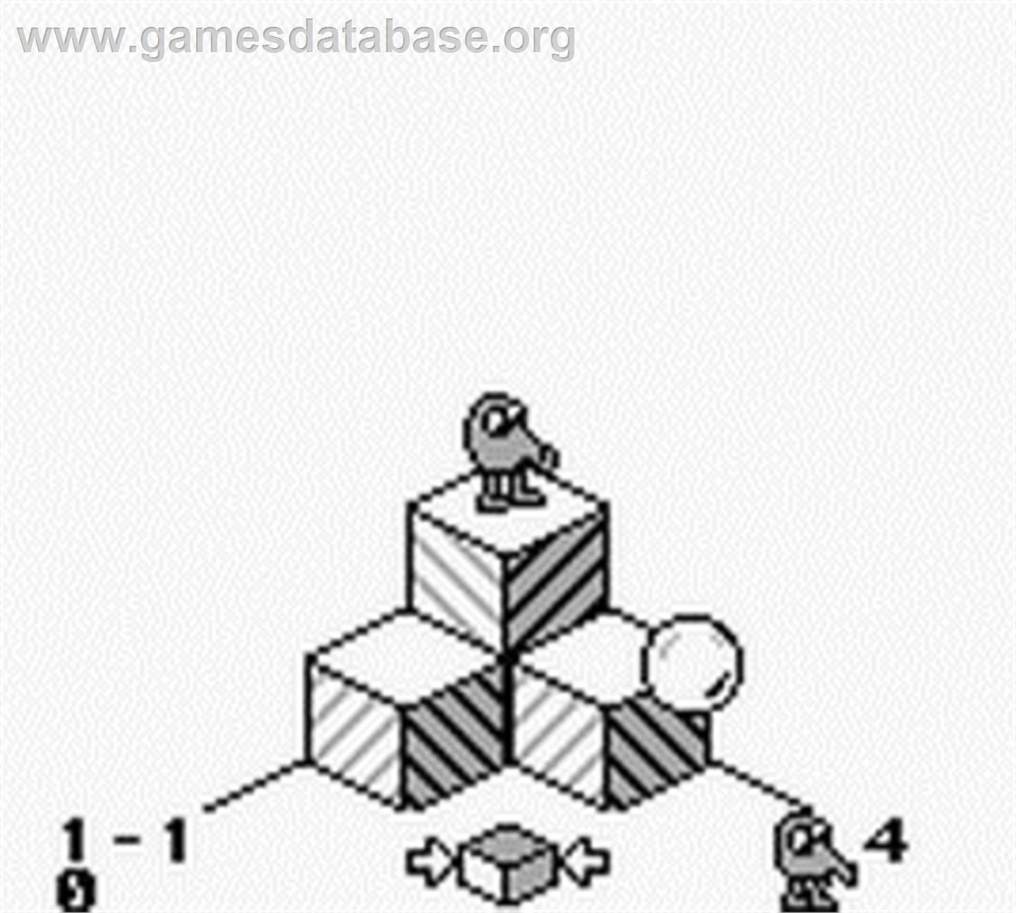 Q-bert - Nintendo Game Boy - Artwork - In Game
