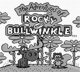 Title screen of Adventures Of Rocky And Bullwinkle And Friends, The on the Nintendo Game Boy.