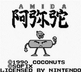 Title screen of Amida on the Nintendo Game Boy.