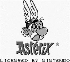 Title screen of Asterix on the Nintendo Game Boy.