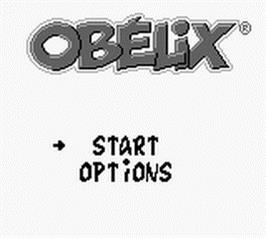 Title screen of Astérix And Obélix on the Nintendo Game Boy.