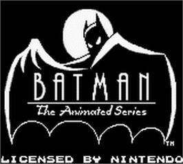 Title screen of Batman: The Animated Series on the Nintendo Game Boy.