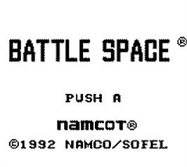 Title screen of Battle Space on the Nintendo Game Boy.