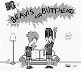 Title screen of Beavis And Butt-head on the Nintendo Game Boy.