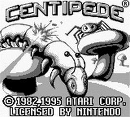 Title screen of Centipede on the Nintendo Game Boy.