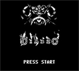 Title screen of Diablo on the Nintendo Game Boy.