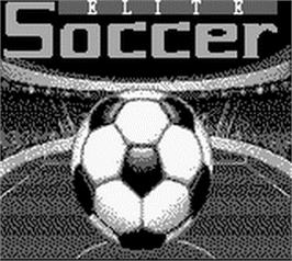 Title screen of Elite Soccer on the Nintendo Game Boy.