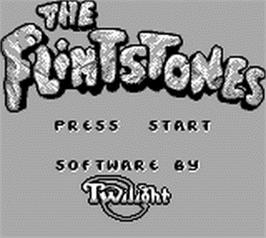 Title screen of Flintstones on the Nintendo Game Boy.