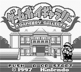 Title screen of Game Boy Gallery on the Nintendo Game Boy.