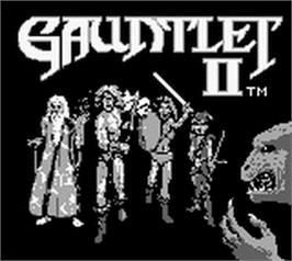Title screen of Gauntlet 2 on the Nintendo Game Boy.