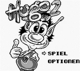 Title screen of Hugo 2 on the Nintendo Game Boy.
