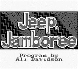 Title screen of Jeep Jamboree: Off Road Adventure on the Nintendo Game Boy.