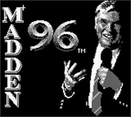 Title screen of Madden '96 on the Nintendo Game Boy.
