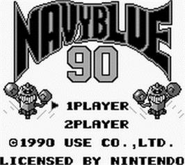 Title screen of Navy Blue 90 on the Nintendo Game Boy.