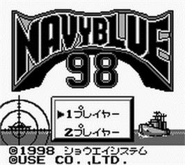 Title screen of Navy Blue 98 on the Nintendo Game Boy.