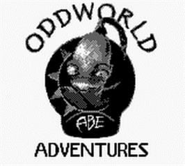 Title screen of Oddworld Adventures on the Nintendo Game Boy.