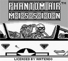 Title screen of Phantom Air Mission on the Nintendo Game Boy.