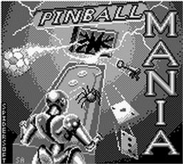 Title screen of Pinball Mania on the Nintendo Game Boy.