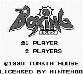 Title screen of Plotting on the Nintendo Game Boy.