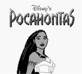 Title screen of Pocahontas on the Nintendo Game Boy.
