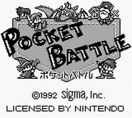 Title screen of Pocket Battle on the Nintendo Game Boy.