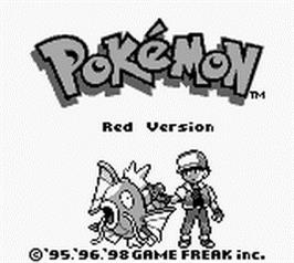 Title screen of Pokemon - Red Version on the Nintendo Game Boy.