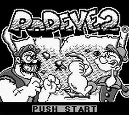 Title screen of Popeye 2 on the Nintendo Game Boy.