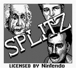 Title screen of Splitz on the Nintendo Game Boy.
