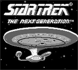 Title screen of Star Trek - The Next Generation on the Nintendo Game Boy.