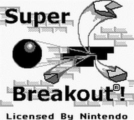 Title screen of Super Breakout! on the Nintendo Game Boy.