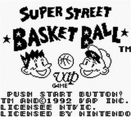 Title screen of Super Street Basketball on the Nintendo Game Boy.