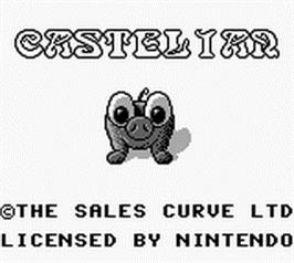 Title screen of Tower Toppler on the Nintendo Game Boy.
