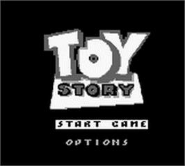 Title screen of Toy Story on the Nintendo Game Boy.