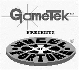 Title screen of Wheel Of Fortune on the Nintendo Game Boy.
