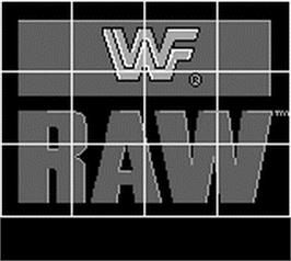 Title screen of Wwf Raw on the Nintendo Game Boy.