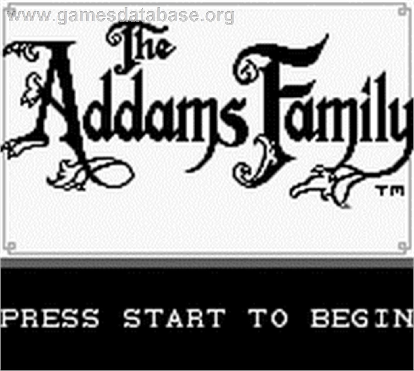Addams Family, The - Nintendo Game Boy - Artwork - Title Screen