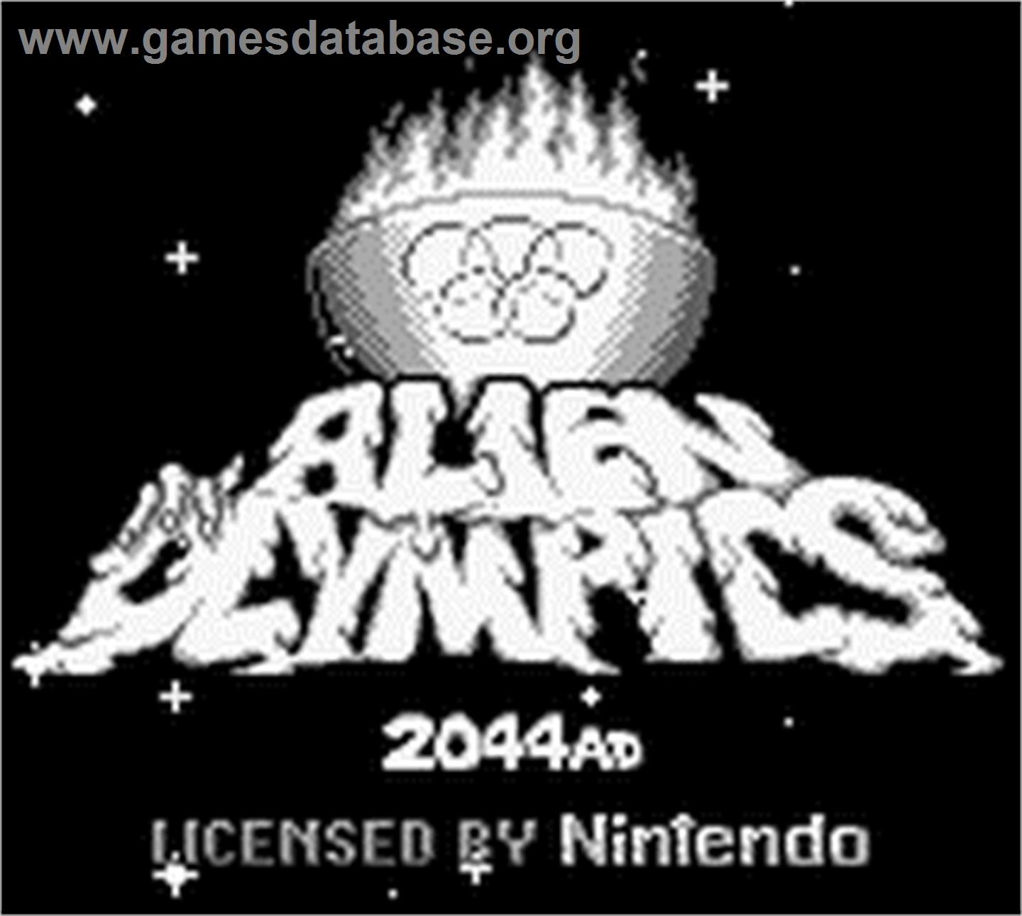 Alien Olympics - Nintendo Game Boy - Artwork - Title Screen