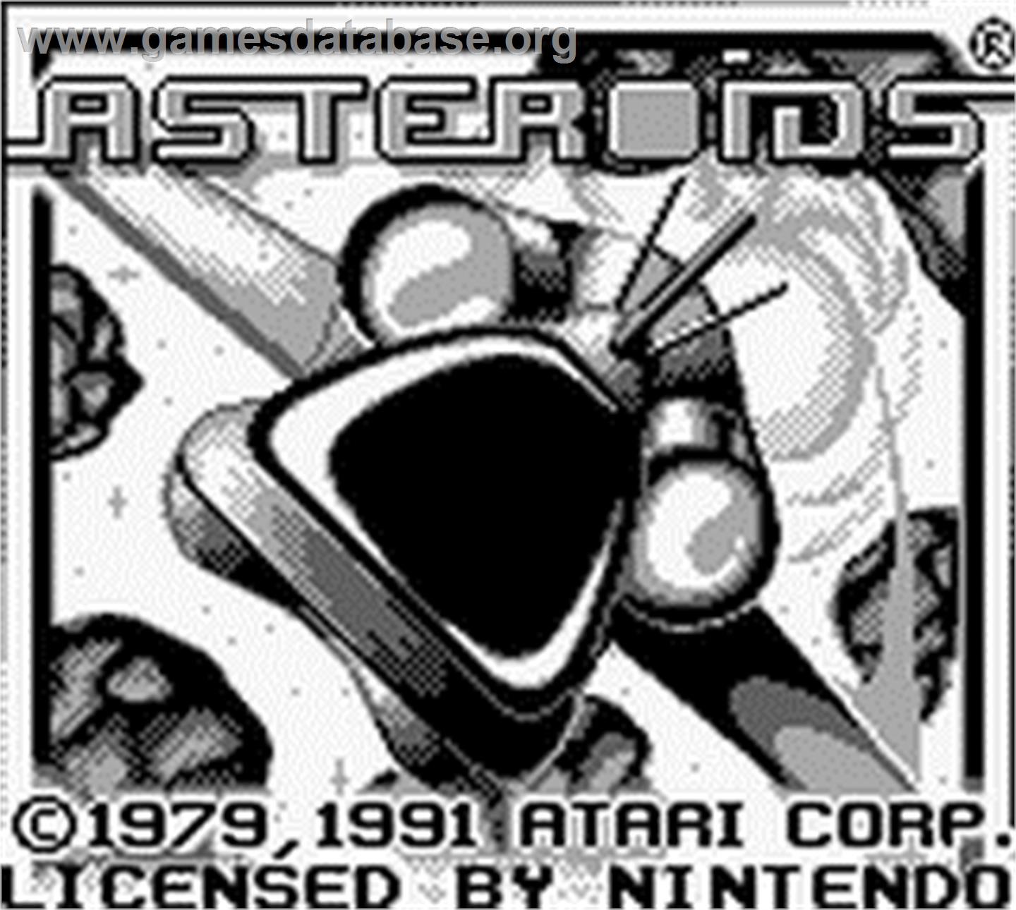 Asteroids - Nintendo Game Boy - Artwork - Title Screen