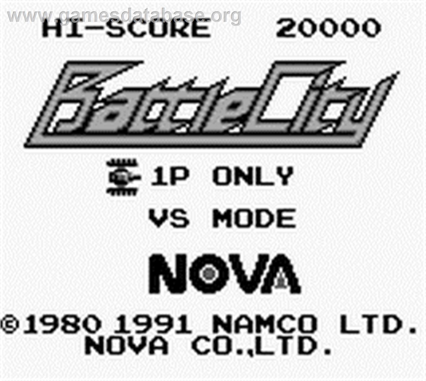 Battle City - Nintendo Game Boy - Artwork - Title Screen