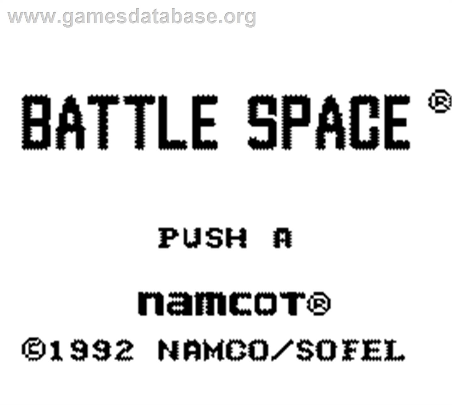 Battle Space - Nintendo Game Boy - Artwork - Title Screen