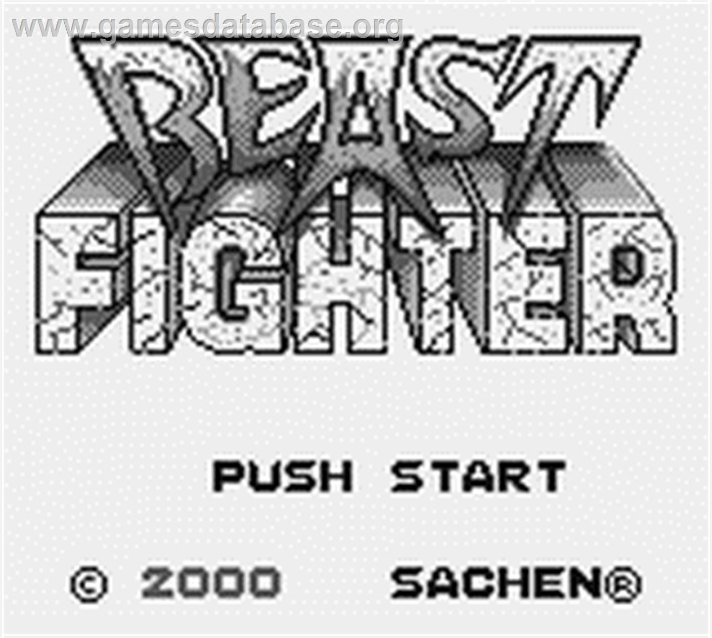 Beast Fighter - Nintendo Game Boy - Artwork - Title Screen