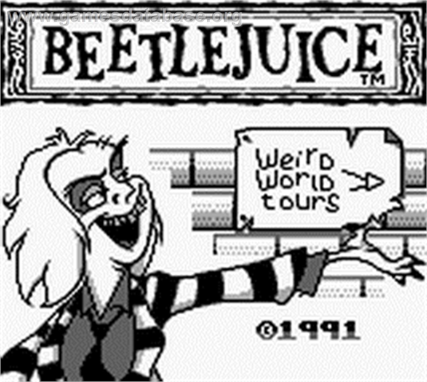 Beetlejuice - Nintendo Game Boy - Artwork - Title Screen