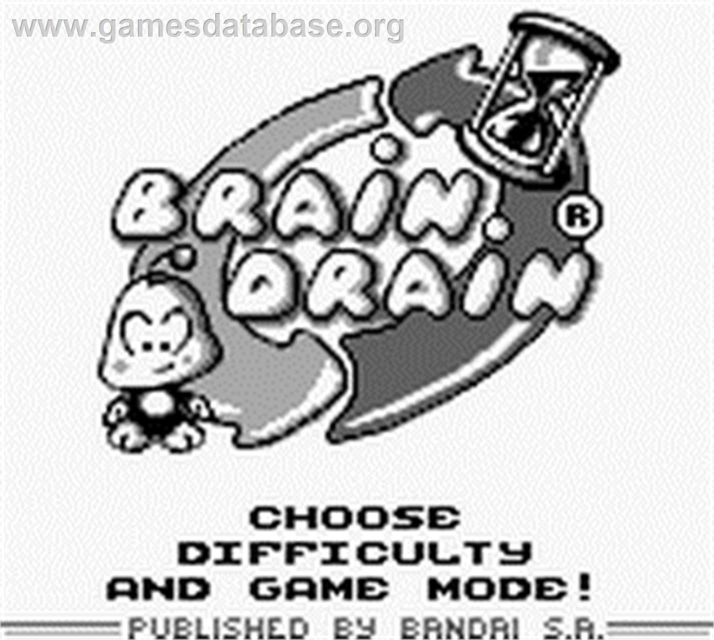 Brain Drain - Nintendo Game Boy - Artwork - Title Screen