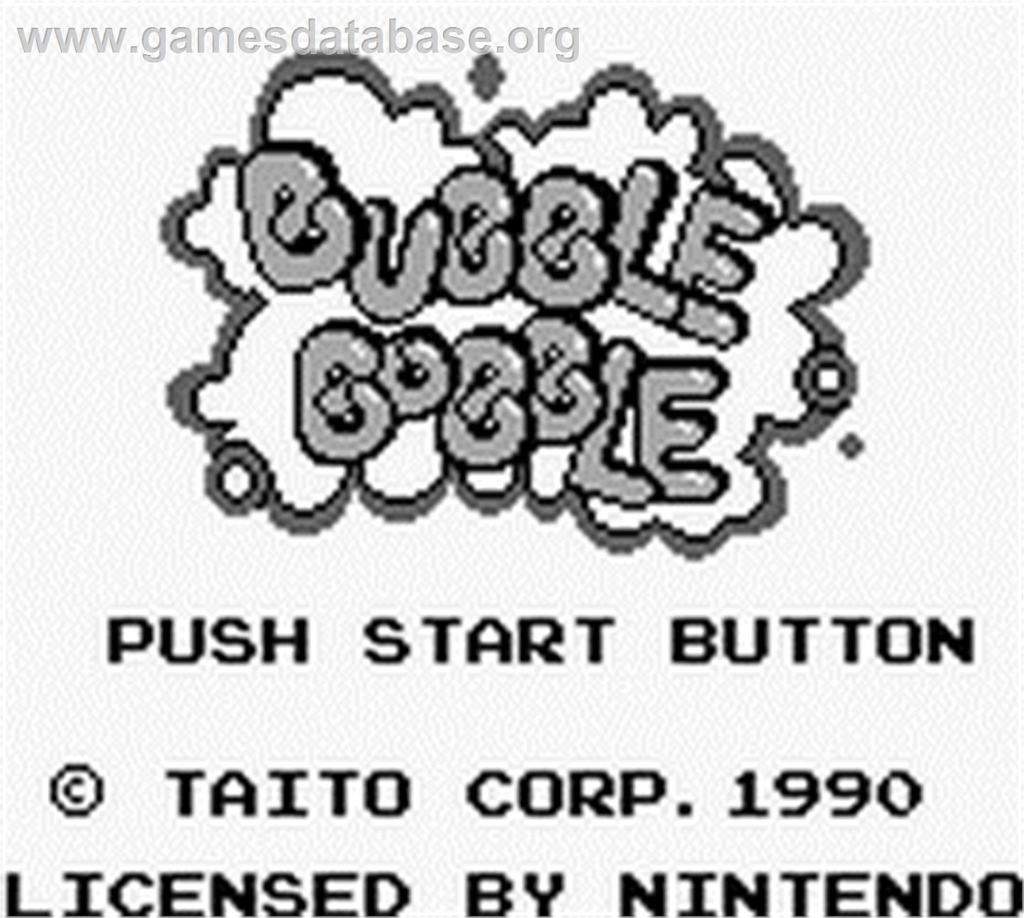Bubble Bobble - Nintendo Game Boy - Artwork - Title Screen