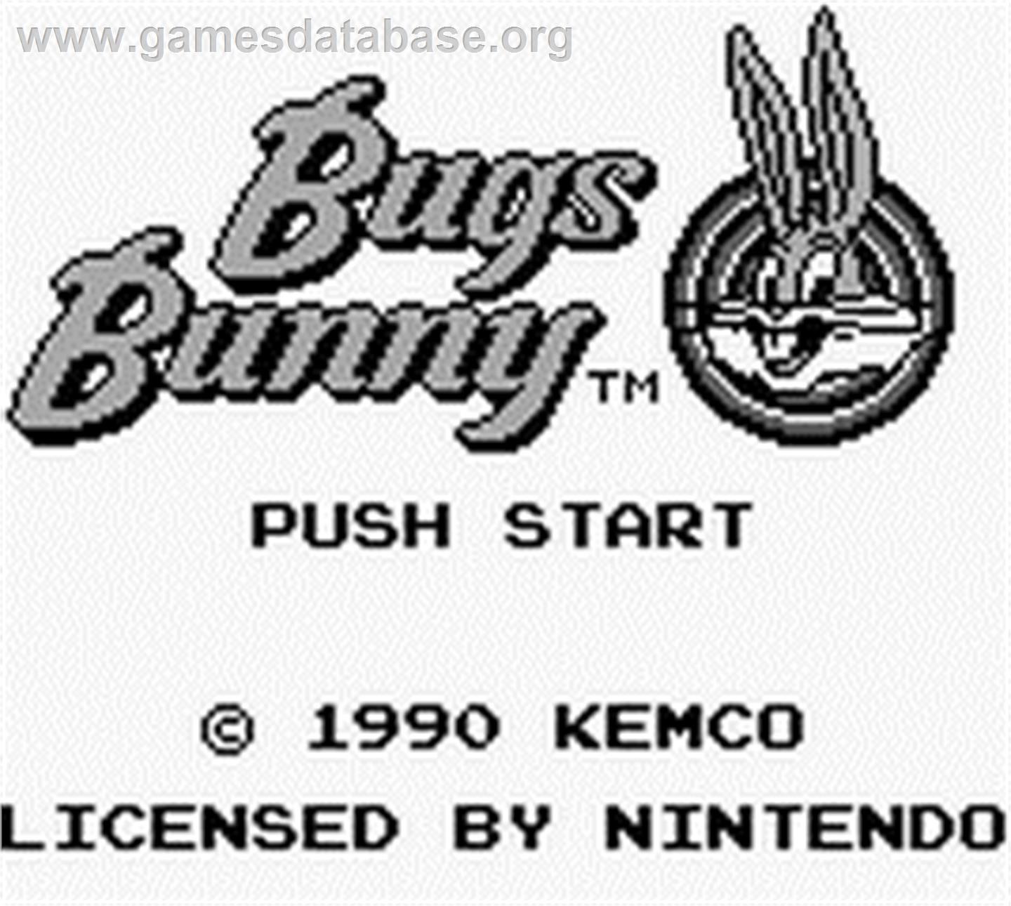 Bugs Bunny Crazy Castle, The - Nintendo Game Boy - Artwork - Title Screen
